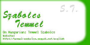 szabolcs temmel business card